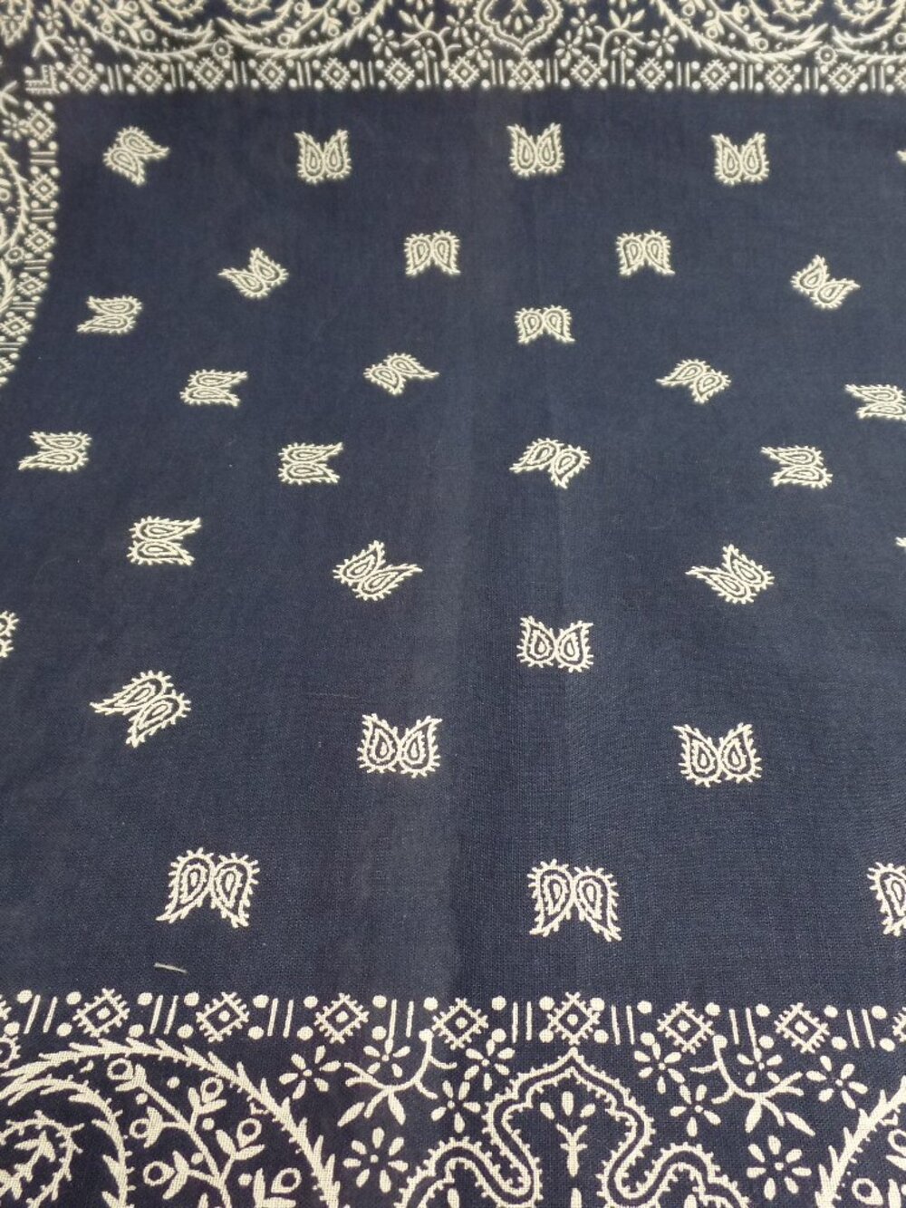 Wamcraft Western Paisley Bandana NAVY Made in U.S.A.